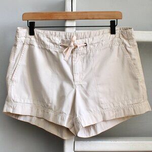 GAP Women's Beige Cream Khaki Cuffed Twill Pull-On Utility Shorts Size 10